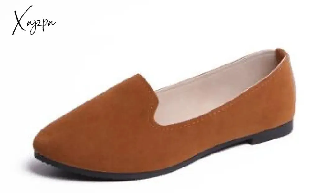 Xajzpa - Women's Flats Women Shoes Candy Color Woman Loafers Spring Autumn Flat Shoes Women Zapatos Mujer Summer Shoes Size 35-43