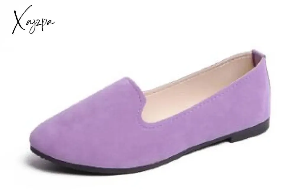 Xajzpa - Women's Flats Women Shoes Candy Color Woman Loafers Spring Autumn Flat Shoes Women Zapatos Mujer Summer Shoes Size 35-43