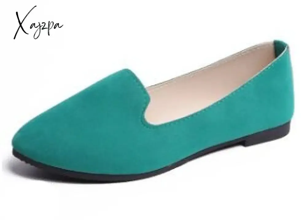 Xajzpa - Women's Flats Women Shoes Candy Color Woman Loafers Spring Autumn Flat Shoes Women Zapatos Mujer Summer Shoes Size 35-43