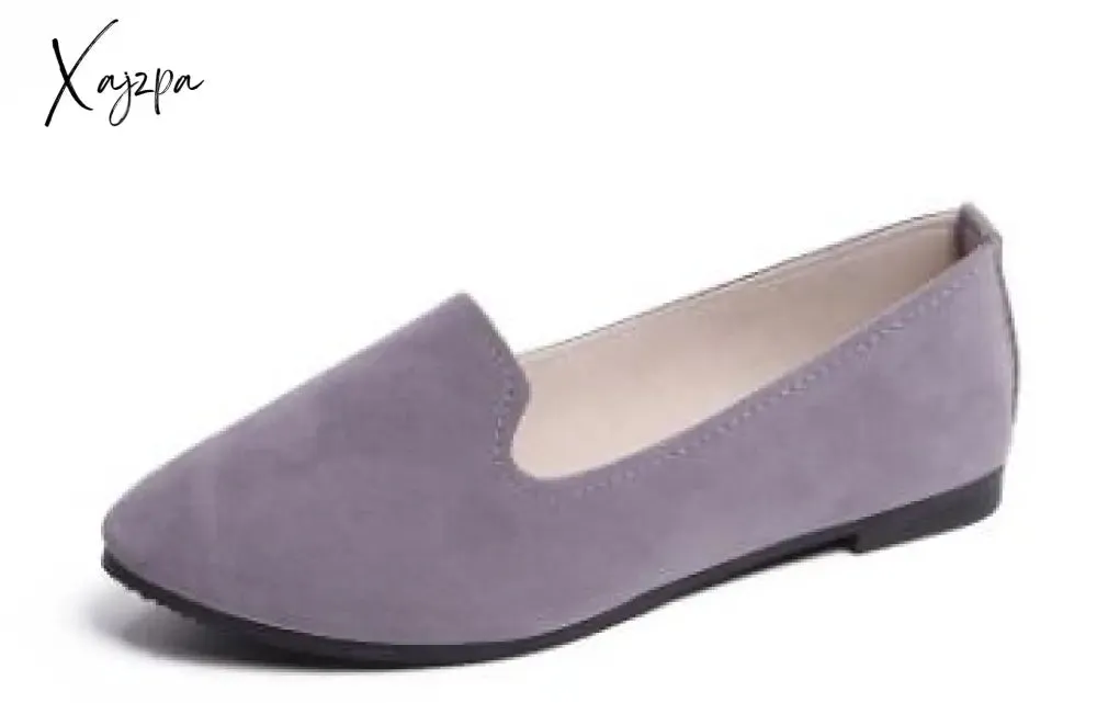 Xajzpa - Women's Flats Women Shoes Candy Color Woman Loafers Spring Autumn Flat Shoes Women Zapatos Mujer Summer Shoes Size 35-43