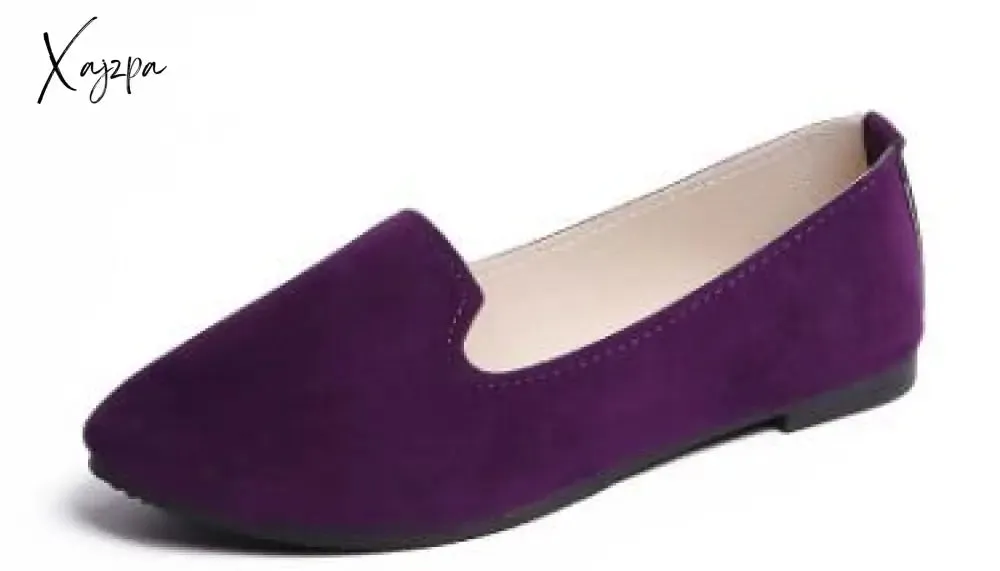 Xajzpa - Women's Flats Women Shoes Candy Color Woman Loafers Spring Autumn Flat Shoes Women Zapatos Mujer Summer Shoes Size 35-43