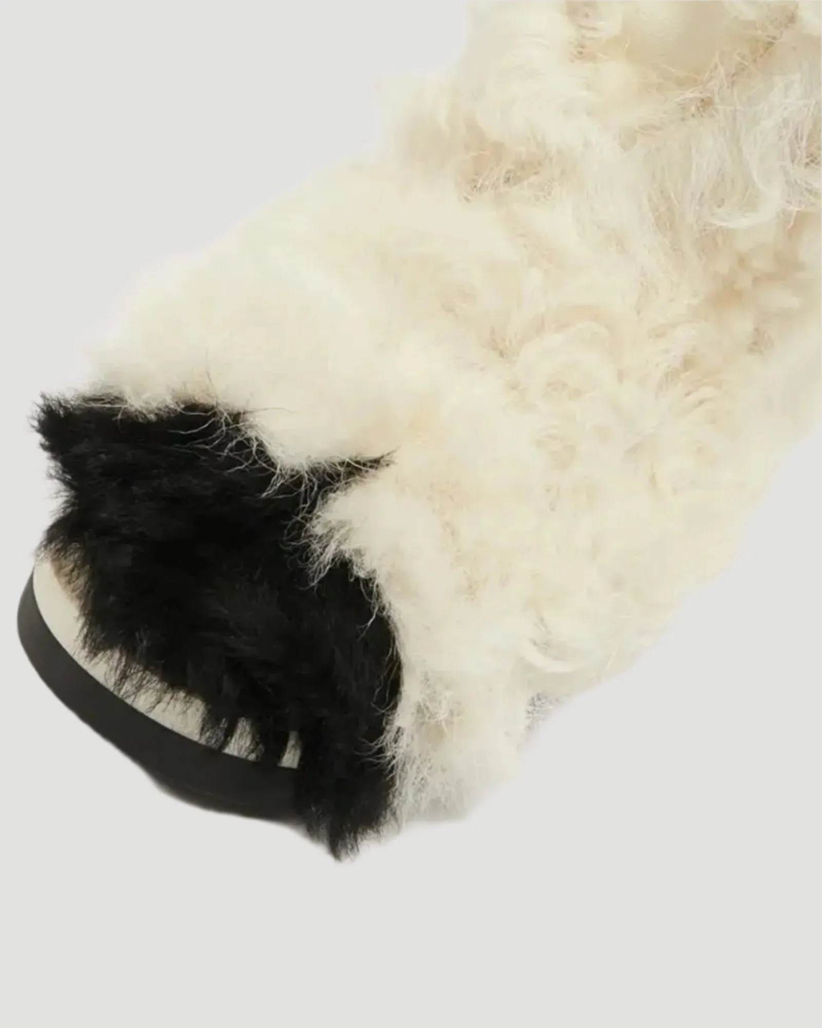 Zagiri Faux Fur Drawstring Mid Calf Boots In White